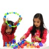 Squigz Fat Brain Toys – Klocki Przyssawki do zabawy w wannie, na oknie i podłodze