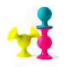 Bobo Przyssawki PipSquigz Fat Brain Toys – silikonowe gryzaki i zabawki sensoryczne do wózka, kąpieli i podróży