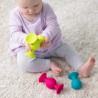 Bobo Przyssawki PipSquigz Fat Brain Toys – silikonowe gryzaki i zabawki sensoryczne do wózka, kąpieli i podróży