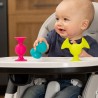 Bobo Przyssawki PipSquigz Fat Brain Toys – silikonowe gryzaki i zabawki sensoryczne do wózka, kąpieli i podróży