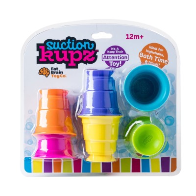 Suction Kupz Fat Brain Toys – silikonowe kubki sensoryczne z przyssawkami