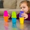 Kubki Przyssawki Suction Kupz Fat Brain Toys – silikonowe kubeczki sensoryczne do kąpieli, kuchni i zabawy
