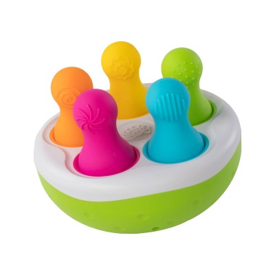 SpinnyPins Fat Brain Toys – sorter i wańki wstańki sensoryczne dla dzieci 18m+