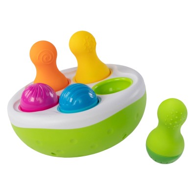 SpinnyPins Fat Brain Toys – sorter i wańki wstańki sensoryczne dla dzieci 18m+