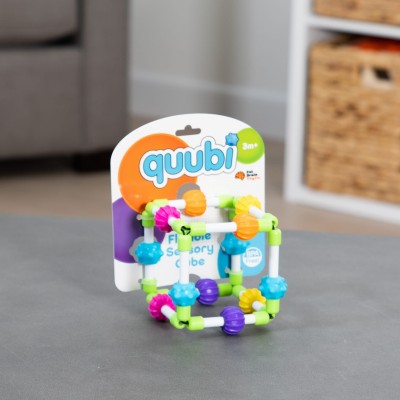 Quubi Fat Brain Toys – sześcian manipulacyjny i gryzak sensoryczny dla dzieci 6m+
