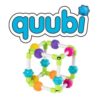 Quubi Fat Brain Toys – sześcian manipulacyjny i gryzak sensoryczny dla dzieci 6m+