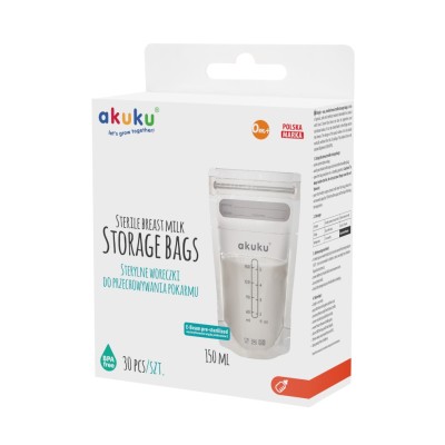 Sterylne woreczki na mleko - 150 ml | Jednorazowe, bez BPA, 30 szt.