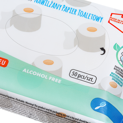 Akuku – Nawilżany papier toaletowy dla dzieci i dorosłych, biodegradowalny, zapach mango