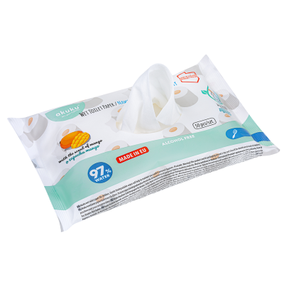 Akuku – Nawilżany papier toaletowy dla dzieci i dorosłych, biodegradowalny, zapach mango