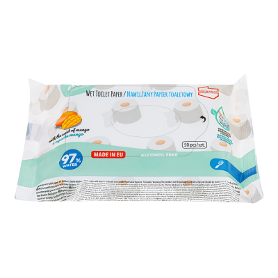 Akuku – Nawilżany papier toaletowy dla dzieci i dorosłych, biodegradowalny, zapach mango