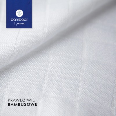 Pieluszka bambusowa Bambooline 120x120 cm – otulacz, kocyk i ręcznik w jednym | Kolor bialy