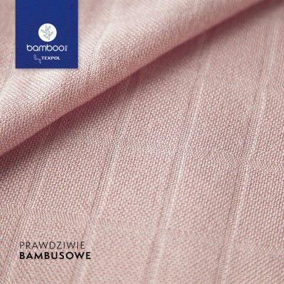 Pieluszka bambusowa Bambooline 120x120 cm – otulacz, kocyk i ręcznik w jednym | Kolor pudrowy roz