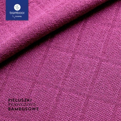 Pieluszka bambusowa Bambooline 120x120 cm – otulacz, kocyk i ręcznik w jednym | Kolor magenta