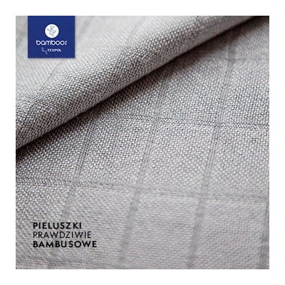 Pieluszka bambusowa Bambooline 120x120 cm – otulacz, kocyk i ręcznik w jednym | Kolor szary