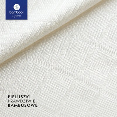 Pieluszka bambusowa Bambooline 120x120 cm – otulacz, kocyk i ręcznik w jednym | Kolor ecru
