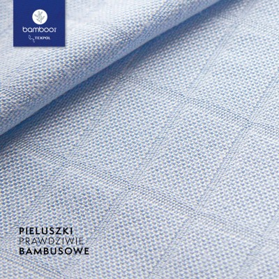 Pieluszka bambusowa Bambooline CLASSIC niebieski – bezpieczna, delikatna, idealna do kąpieli i otulania
