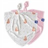 Pieluszka bambusowa tetra 2pack Bambooline | delikatna, antybakteryjna 2 szt 30x30 cm, lisia mama + róż