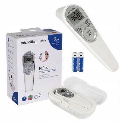 Termometr bezkontaktowy Microlife NC 200 – automatyczny, szybki, precyzyjny | Pomiar w 3 sekundy
