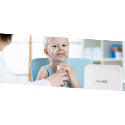 Microlife NEB 200 – inhalator tłokowy do nebulizacji dla dzieci i dorosłych | Zestaw z maskami