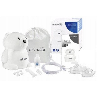 Microlife NEB 400 – inhalator tłokowy dla dzieci i dorosłych | Design przyjazny dzieciom | Szybka inhalacja