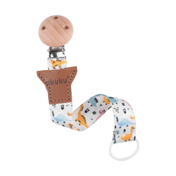 Tasiemka do smoczków uspokajających 24 cm | bezpieczny klips Akuku A0580