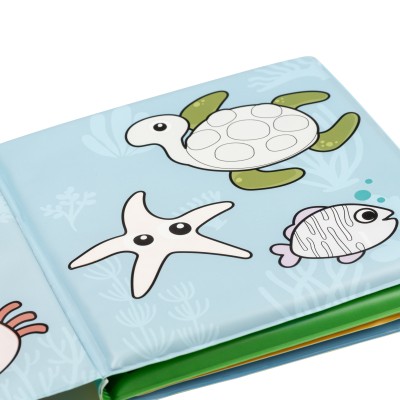 Magiczna książeczka do malowania wodą – edukacyjna, wielokrotnego użytku, 6m+