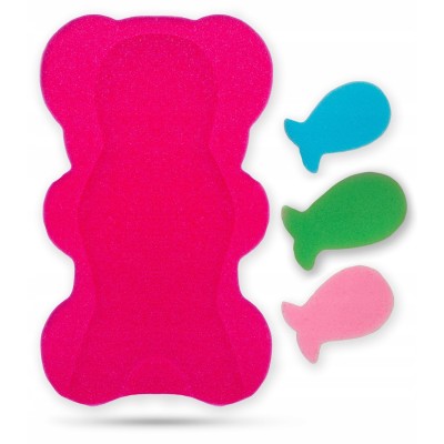 Materacyk do kąpieli niemowląt Babymam MIDI – Ciemny różowy + 3 gąbeczki GRATIS Materacyk do kąpieli niemowląt Babymam MIDI – Ciemny różowy + 3 gąbeczki GRATIS