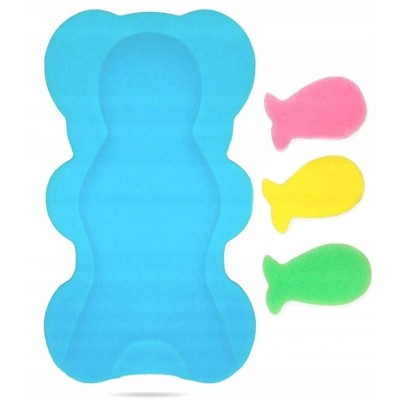 Materacyk do kąpieli niemowląt Babymam MIDI – niebieski + 3 gąbeczki GRATIS Materacyk do kąpieli niemowląt Babymam MIDI – niebieski + 3 gąbeczki GRATIS