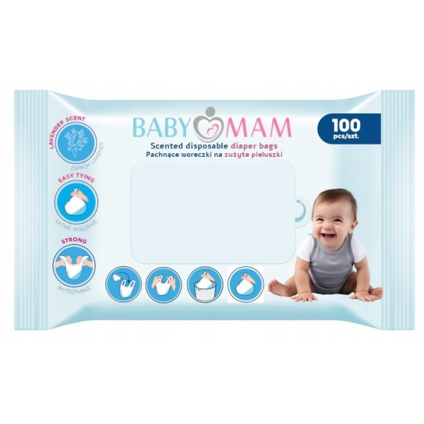 Pachnące woreczki na zużyte pieluszki Babymam 100 szt  By6958