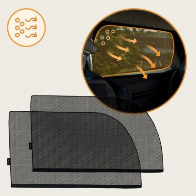 Lionelo SunBlocker – osłonki przeciwsłoneczne na szyby auta | 100% zakrycia, UV, moskitiera