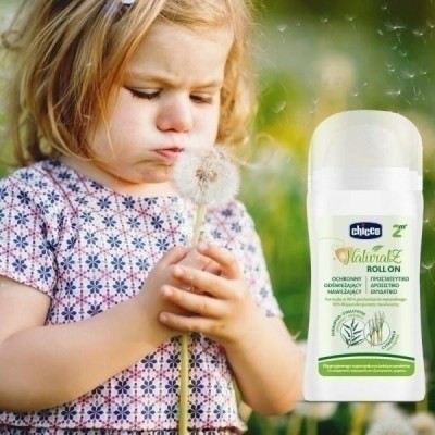 Chicco NaturalZ Roll-On na komary dla dzieci 60ml – naturalna ochrona od 2 miesiąca | Bez alkoholu