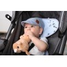 Chustka muślinowa czapka z daszkiem na głowę Babymam denim By0344