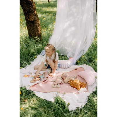 Kocyk Wafelkowy Babymam 78x100 cm – Róż retro, 100% Bawełna