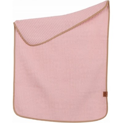 Kocyk Wafelkowy Babymam 78x100 cm – Róż retro, 100% Bawełna