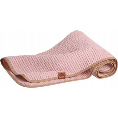 Kocyk Wafelkowy Babymam 78x100 cm – Róż retro, 100% Bawełna