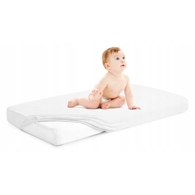 Prześcieradło 120x60 z gumką – Bawełna, białe | Babymam