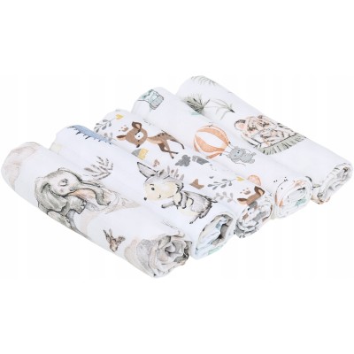 Pieluchy tetrowe 60x80 5-pak dżungla snów – 100% Bawełna | Babymam
