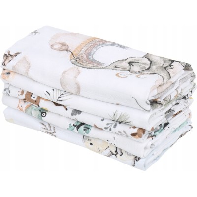 Pieluchy tetrowe 60x80 5-pak dżungla snów – 100% Bawełna | Babymam