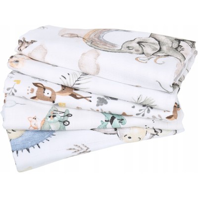 Pieluchy tetrowe 60x80 5-pak dżungla snów – 100% Bawełna | Babymam