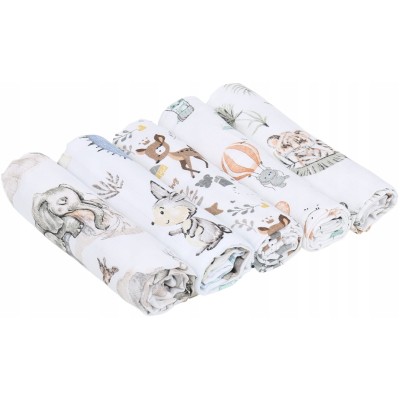 Pieluchy tetrowe 60x80 5-pak dżungla snów – 100% Bawełna | Babymam