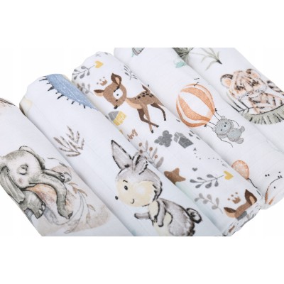 Pieluchy tetrowe 60x80 5-pak dżungla snów – 100% Bawełna | Babymam