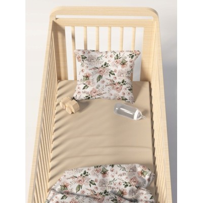 Prześcieradło 120x60 z gumką – Bawełna, beż | Babymam