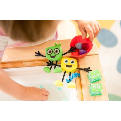 Glo Pals Zielone Kostki Świecące w Wodzie – Zabawka Kąpielowa i Sensoryczna | 4 sztuki