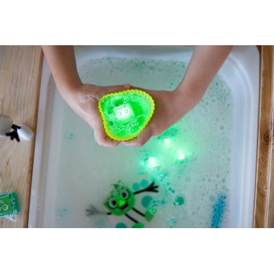 Glo Pals Zielone Kostki Świecące w Wodzie – Zabawka Kąpielowa i Sensoryczna | 4 sztuki