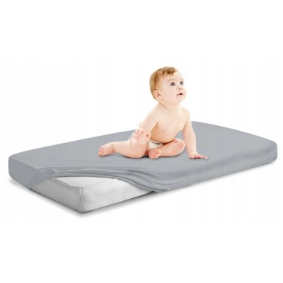 Prześcieradło frotte 70x50 do przewijaka – Jasnoszary | Babymam