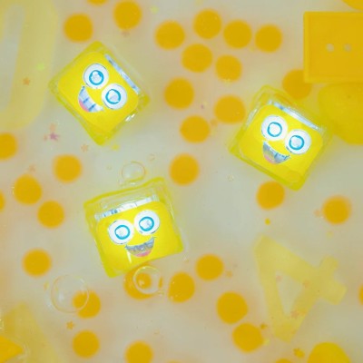 Glo Pals żółte Kostki Świecące w Wodzie – Zabawka Kąpielowa i Sensoryczna | 4 sztuki