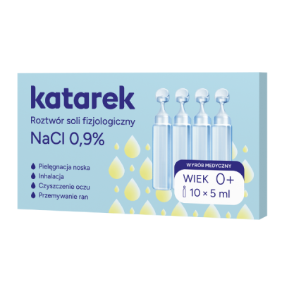 Katarek Sól Fizjologiczna 10x5ml – Bezpieczny Roztwór do Nosa, Oczu i Inhalacji