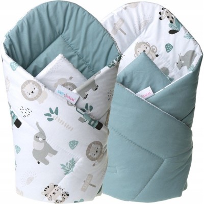 Dwustronny Rożek Niemowlęcy 80x80 Na Safari | Babymam