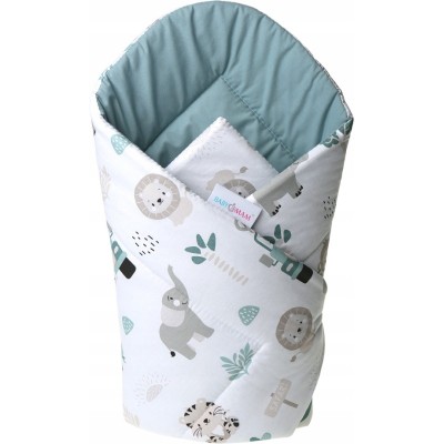 Dwustronny Rożek Niemowlęcy 80x80 Na Safari | Babymam
