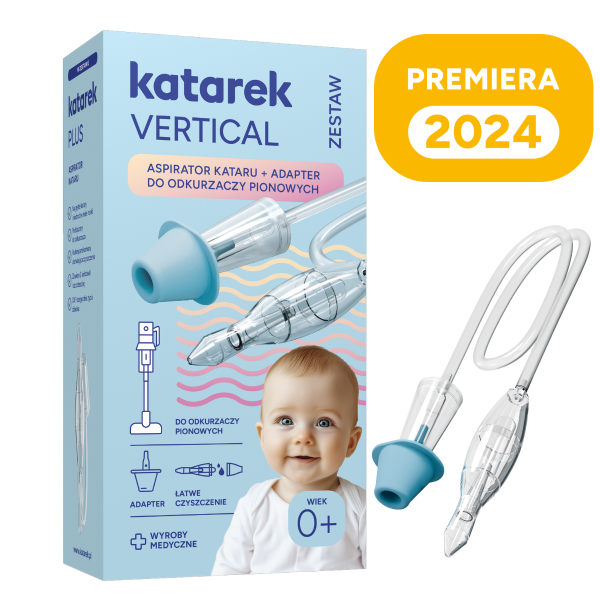 Katarek Vertical – Aspirator do odkurzaczy pionowych | Skutecznie usuwa katar, bezpieczny od 1 dnia życia
